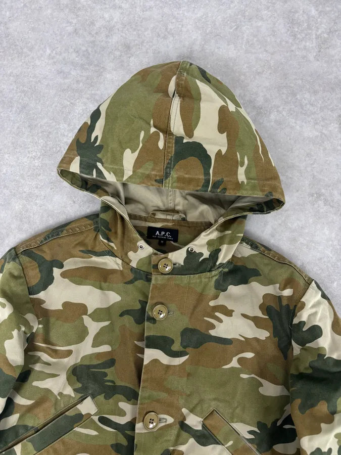 A.P.C. Khaki Camo Hooded Jacket Multi-Pocket Jacket ImTTsKN 3