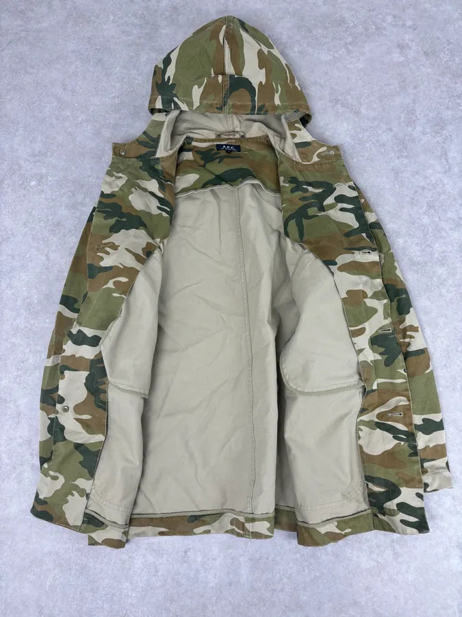 A.P.C. Khaki Camo Hooded Jacket Multi-Pocket Jacket ImTTsKN 6