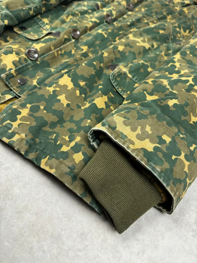 A.P.C. Military Camo Green Fox Fur Hooded Jacket ALYploR 7