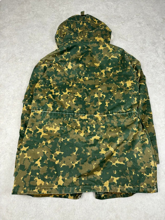 A.P.C. Military Camo Green Fox Fur Hooded Jacket ALYploR 8