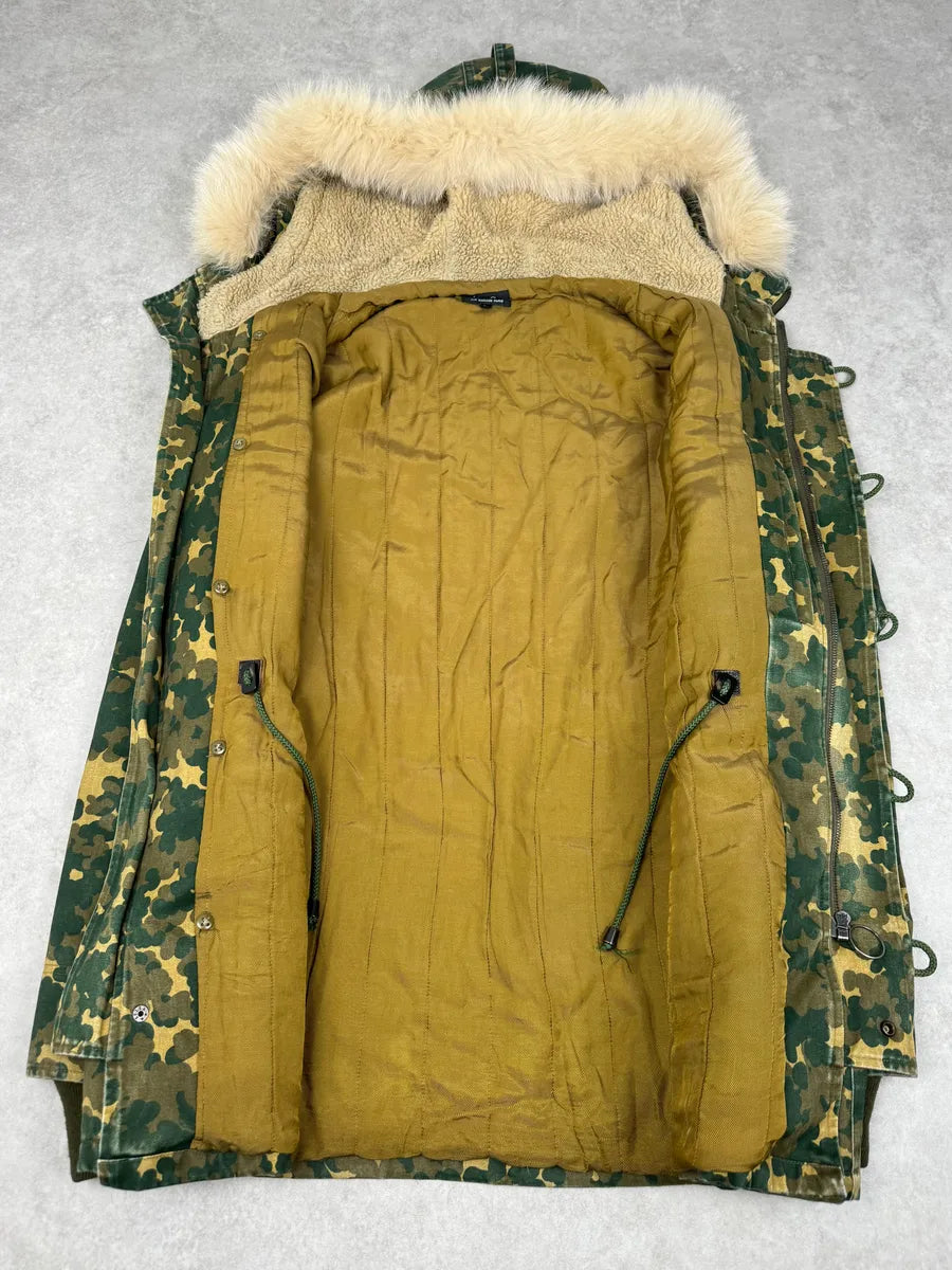 A.P.C. Military Camo Green Fox Fur Hooded Jacket ALYploR 9