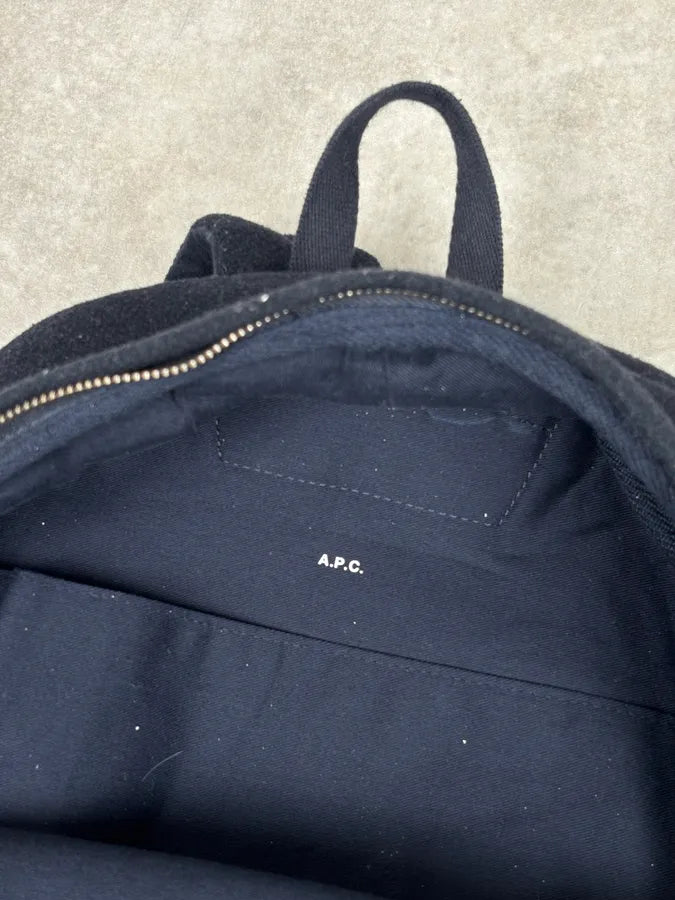 A.P.C. Navy Wool Classy Backpack  tBkRPIl 8
