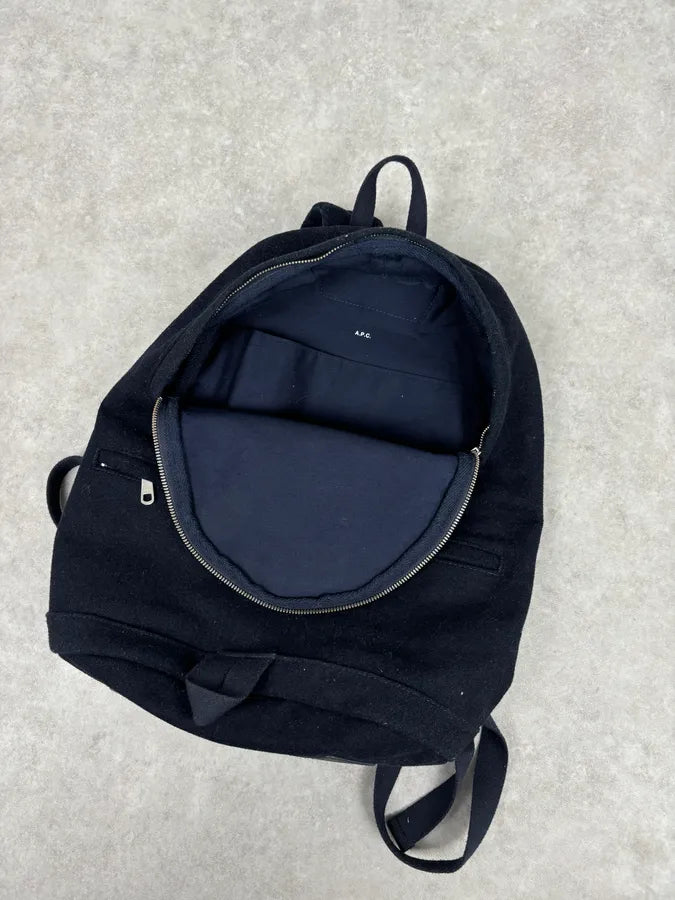 A.P.C. Navy Wool Classy Backpack  tBkRPIl 7