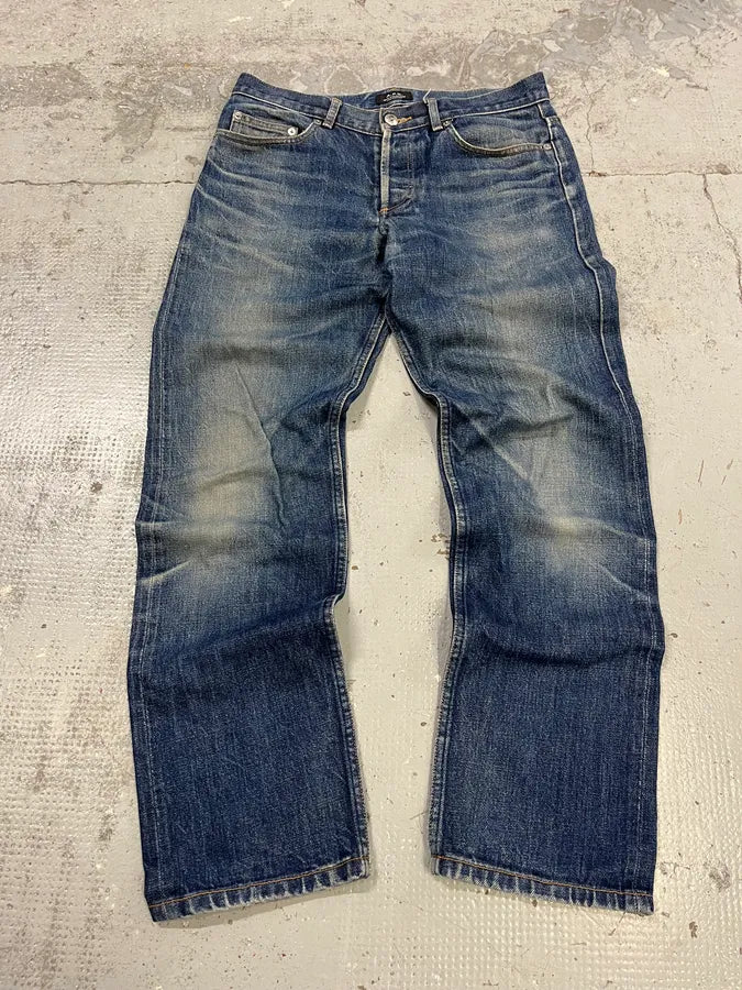 A.P.C. New Standard Faded Navy Denim Jeans WLZIWlC 0