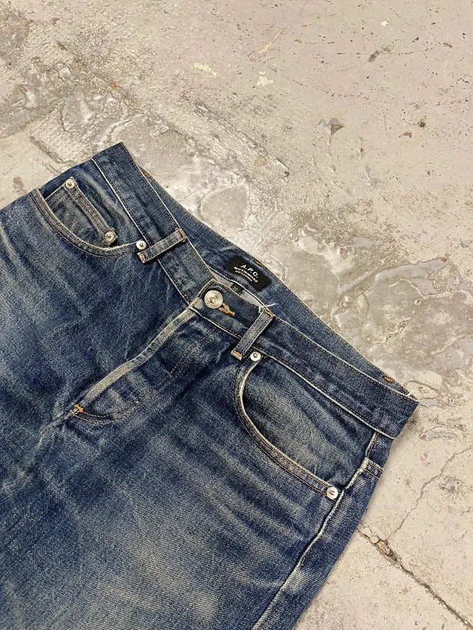 A.P.C. New Standard Faded Navy Denim Jeans WLZIWlC 5