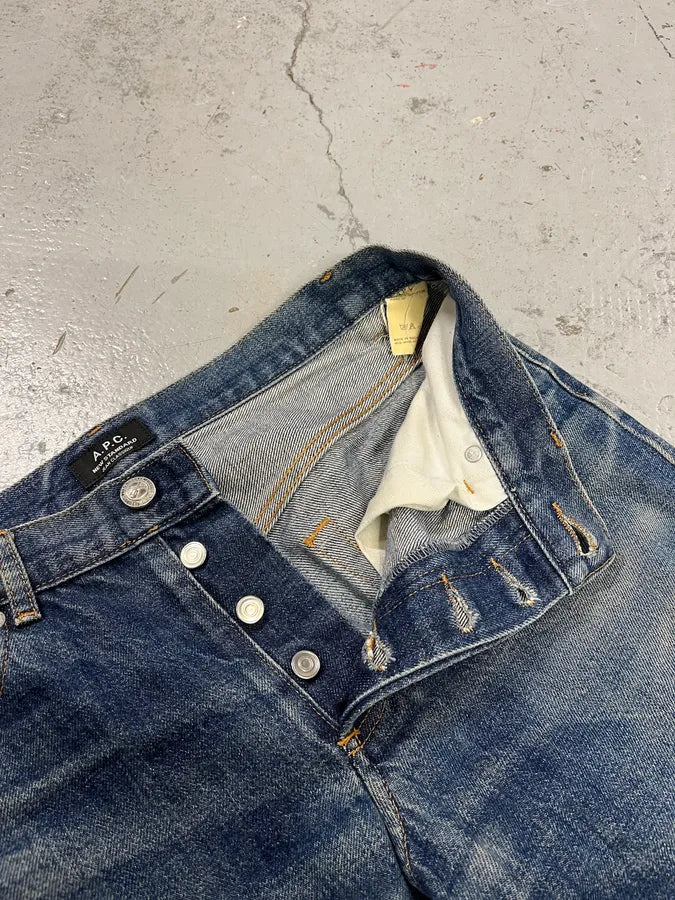 A.P.C. New Standard Faded Navy Denim Jeans WLZIWlC 8