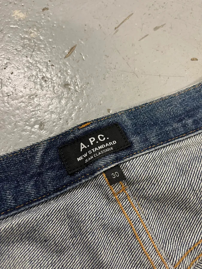 A.P.C. New Standard Faded Navy Denim Jeans WLZIWlC 9