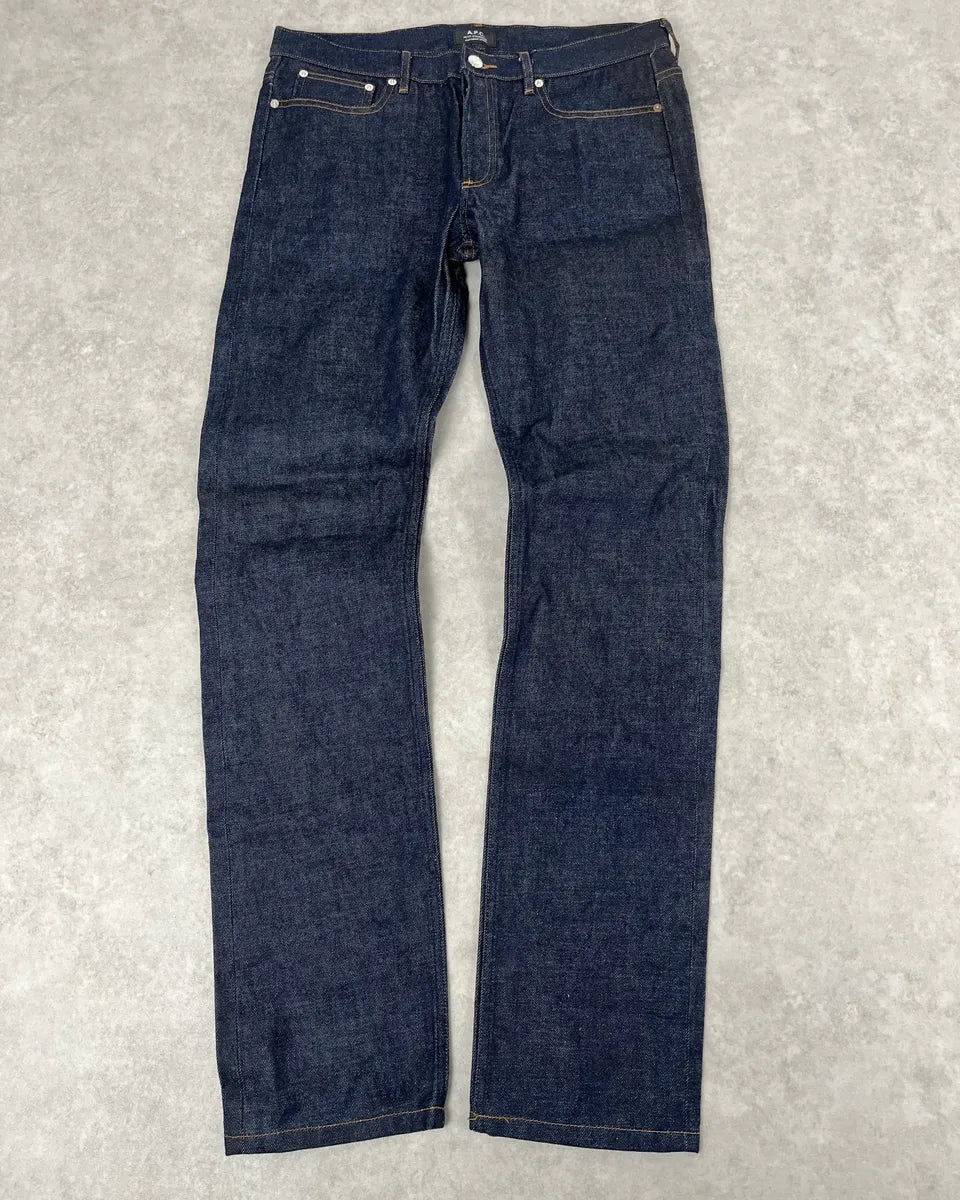 A.P.C. Petit Standard Navy Brut Denim Jeans OaaQFio 0