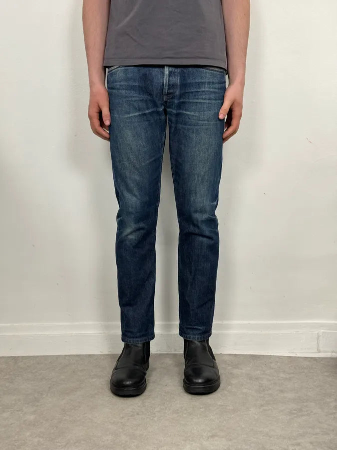 A.P.C. Petit Standart Navy Selvedge Blue Rebel Denim Jeans xNmMhaY 1