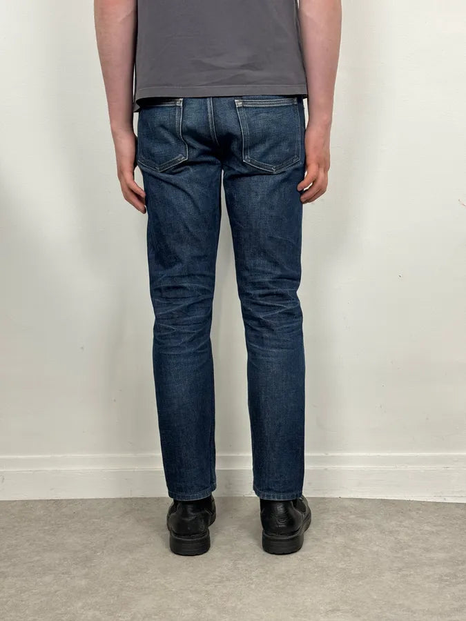 A.P.C. Petit Standart Navy Selvedge Blue Rebel Denim Jeans xNmMhaY 3