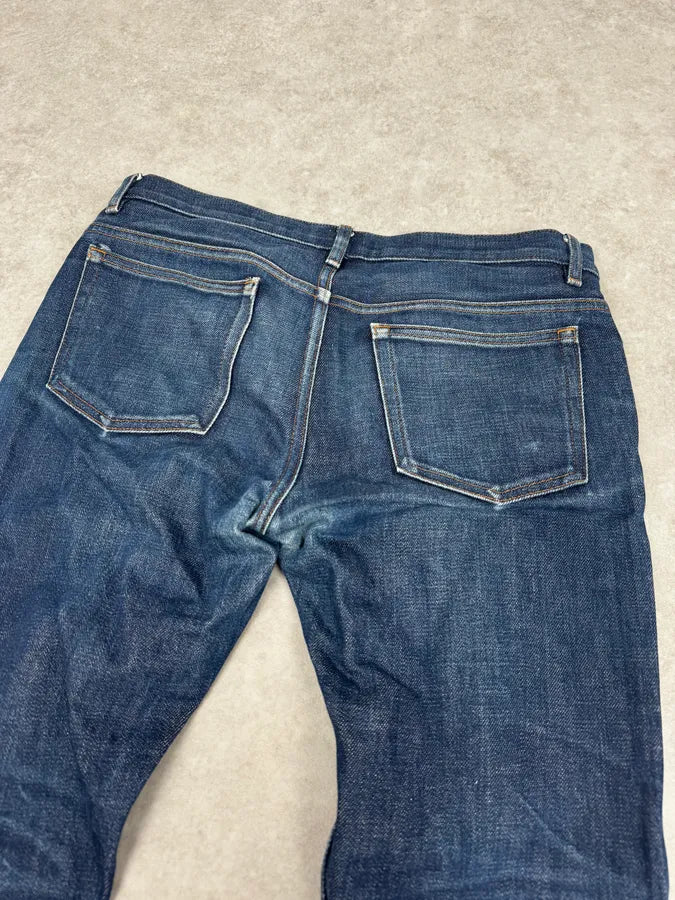 A.P.C. Petit Standart Navy Selvedge Blue Rebel Denim Jeans xNmMhaY 6