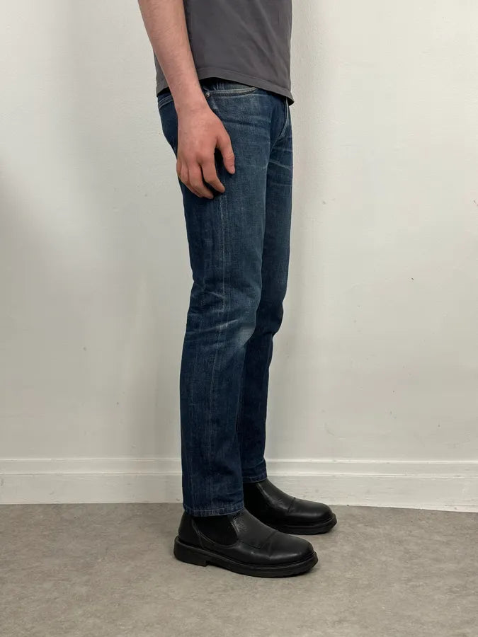 A.P.C. Petit Standart Navy Selvedge Blue Rebel Denim Jeans xNmMhaY 2