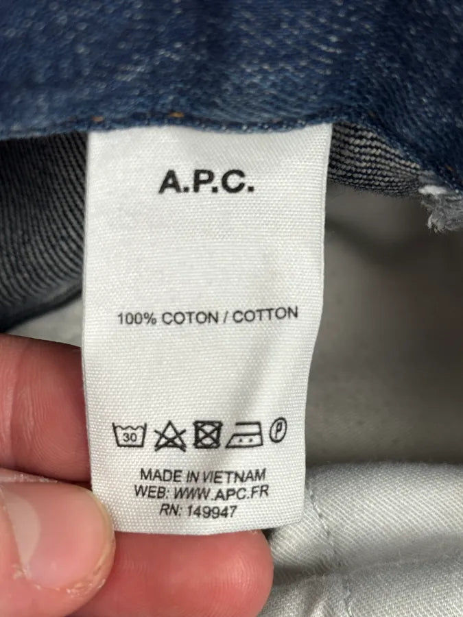 A.P.C. Petit Standart Navy Selvedge Blue Rebel Denim Jeans xNmMhaY 11