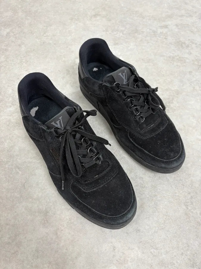 Louis Vuitton Black Suede Low-Top Sneakers kxpfBoq 3