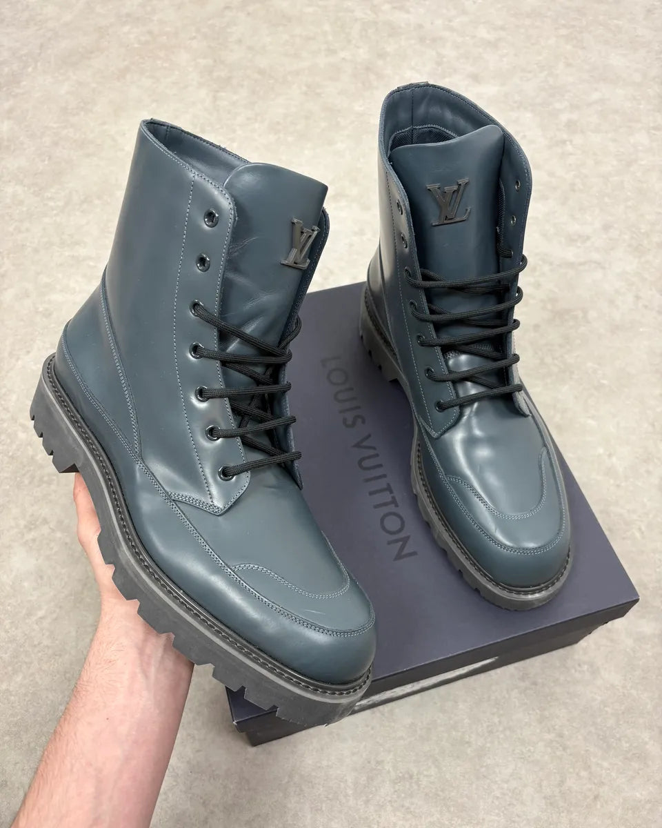 Louis Vuitton Night Blue Sample Leather Boots by Virgil Abloh rEJfZax 0