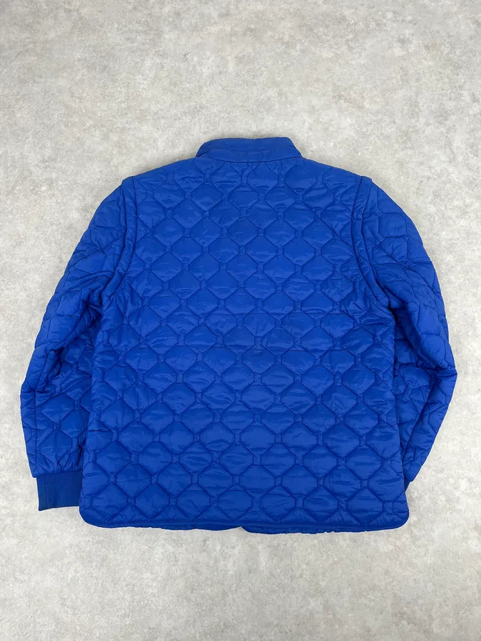Balmain Blue Quilted Puffer Jacket with Detachable Sleeves TyYdDWZ 6