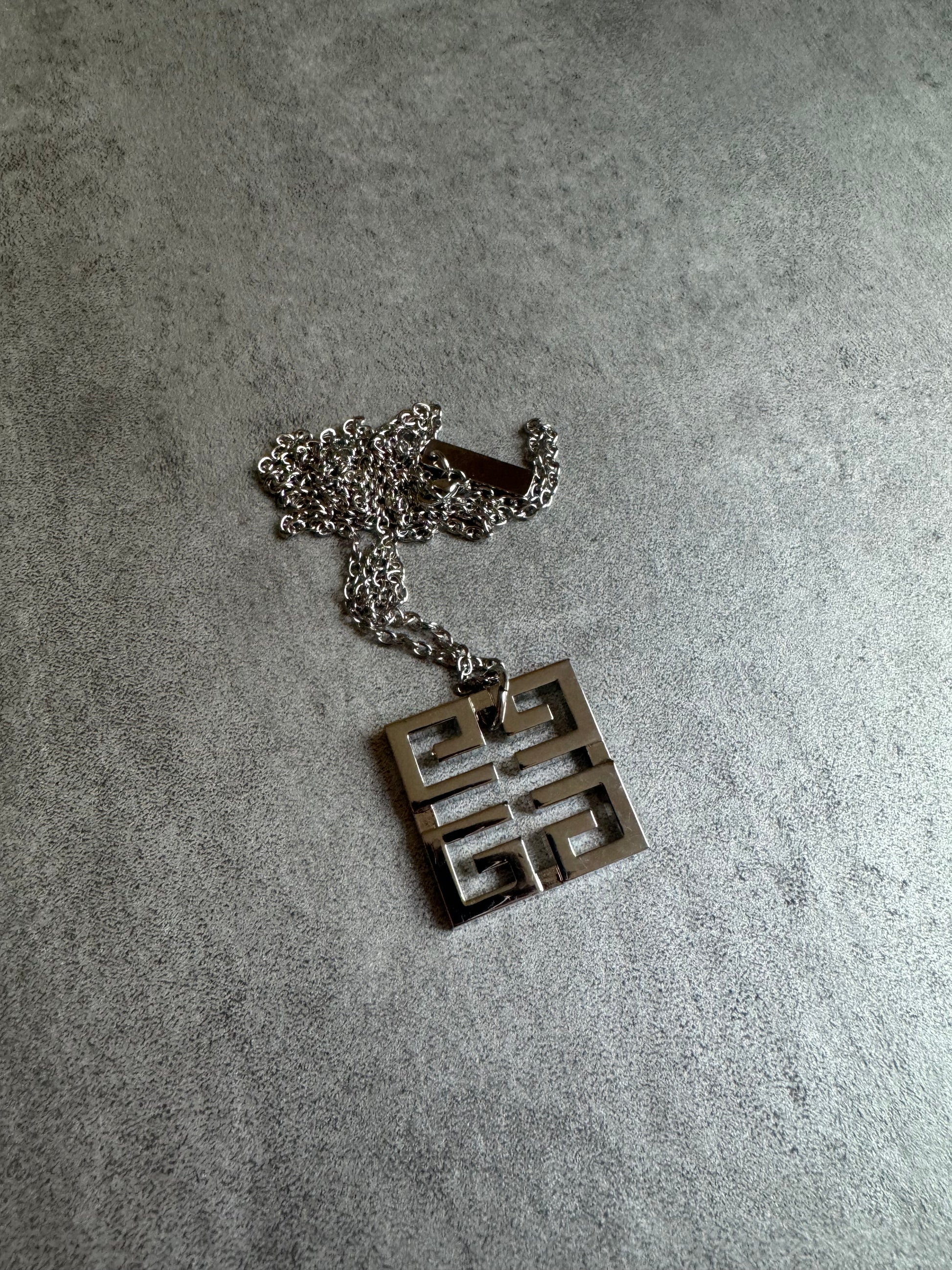 Givenchy 3D Logo Silver Necklace (OS) - 3