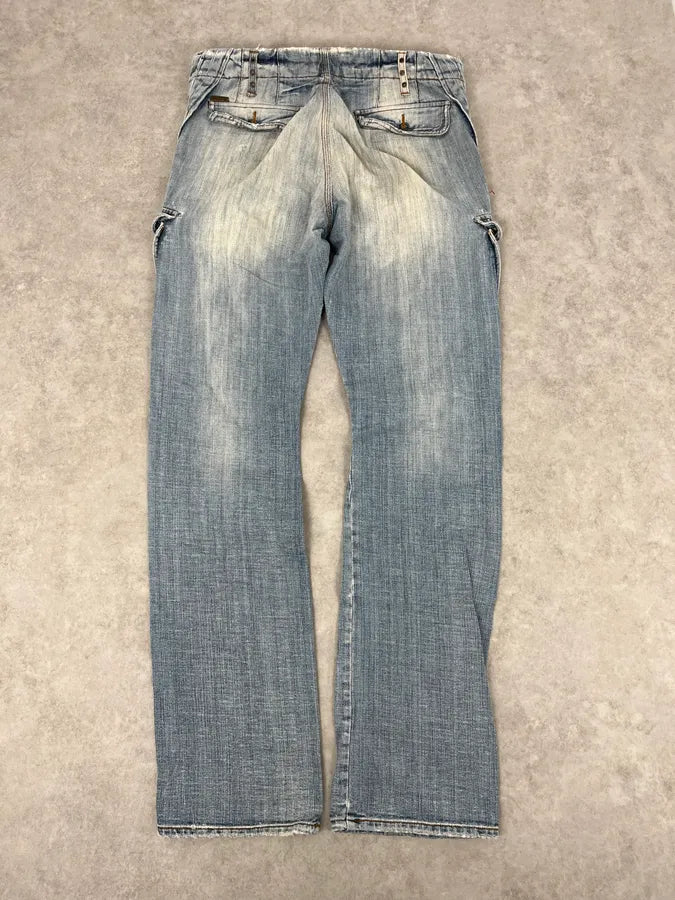 AW2006 Cavalli Cargo Blue Denim Jeans yOwcbAF 6