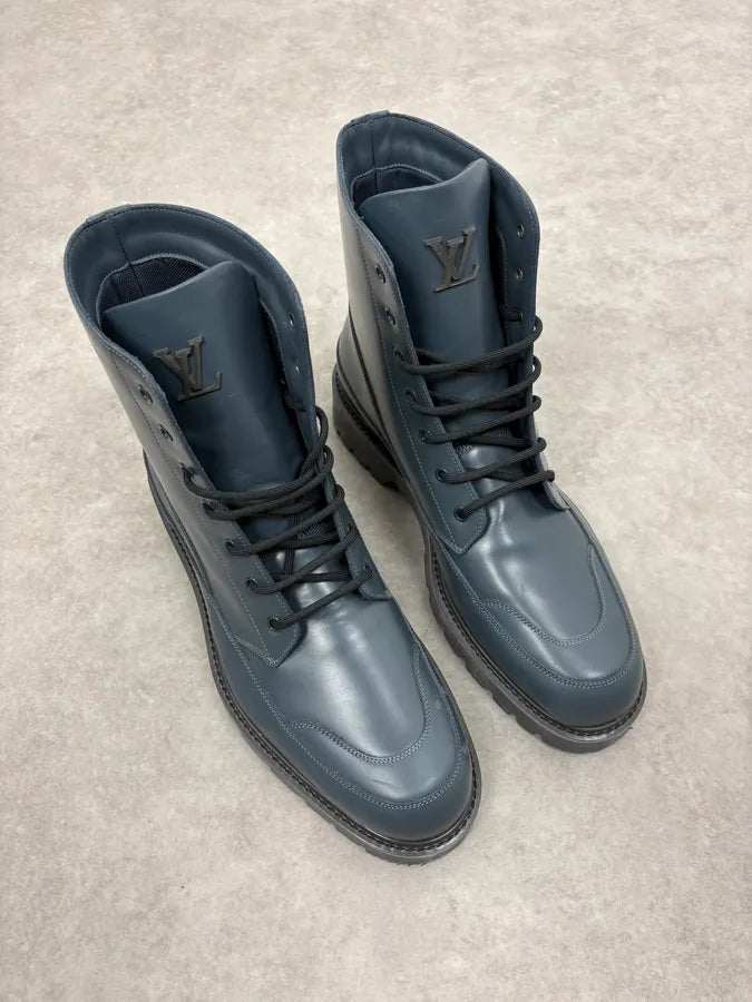 Louis Vuitton Night Blue Sample Leather Boots by Virgil Abloh rEJfZax 3