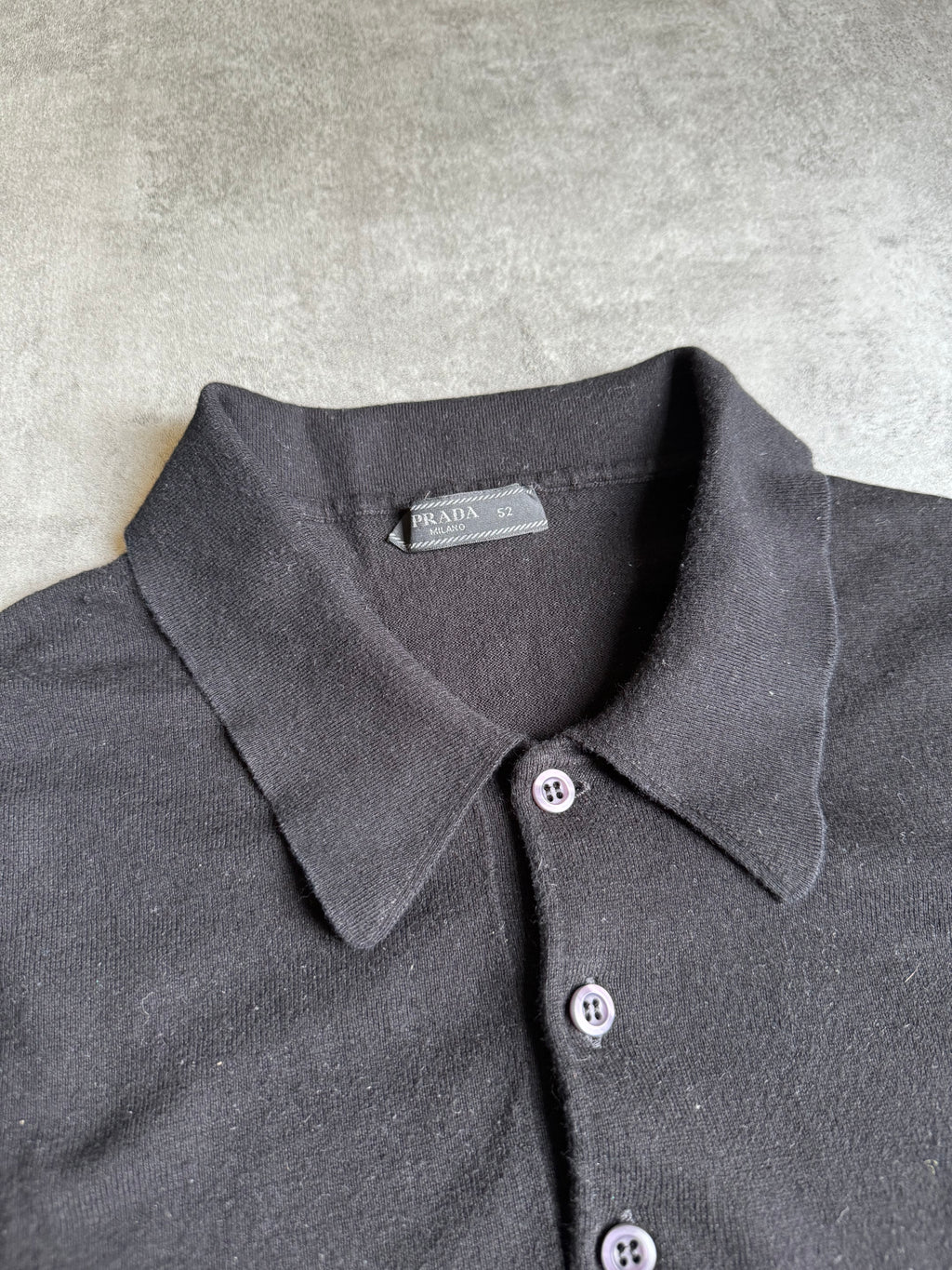 AW2020 Prada Staff Black Wool Polo Sweater  (L) - 7