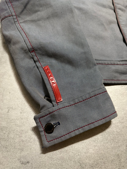 2000s Prada Linea Rossa Marine Coach Jacket (M) - 11