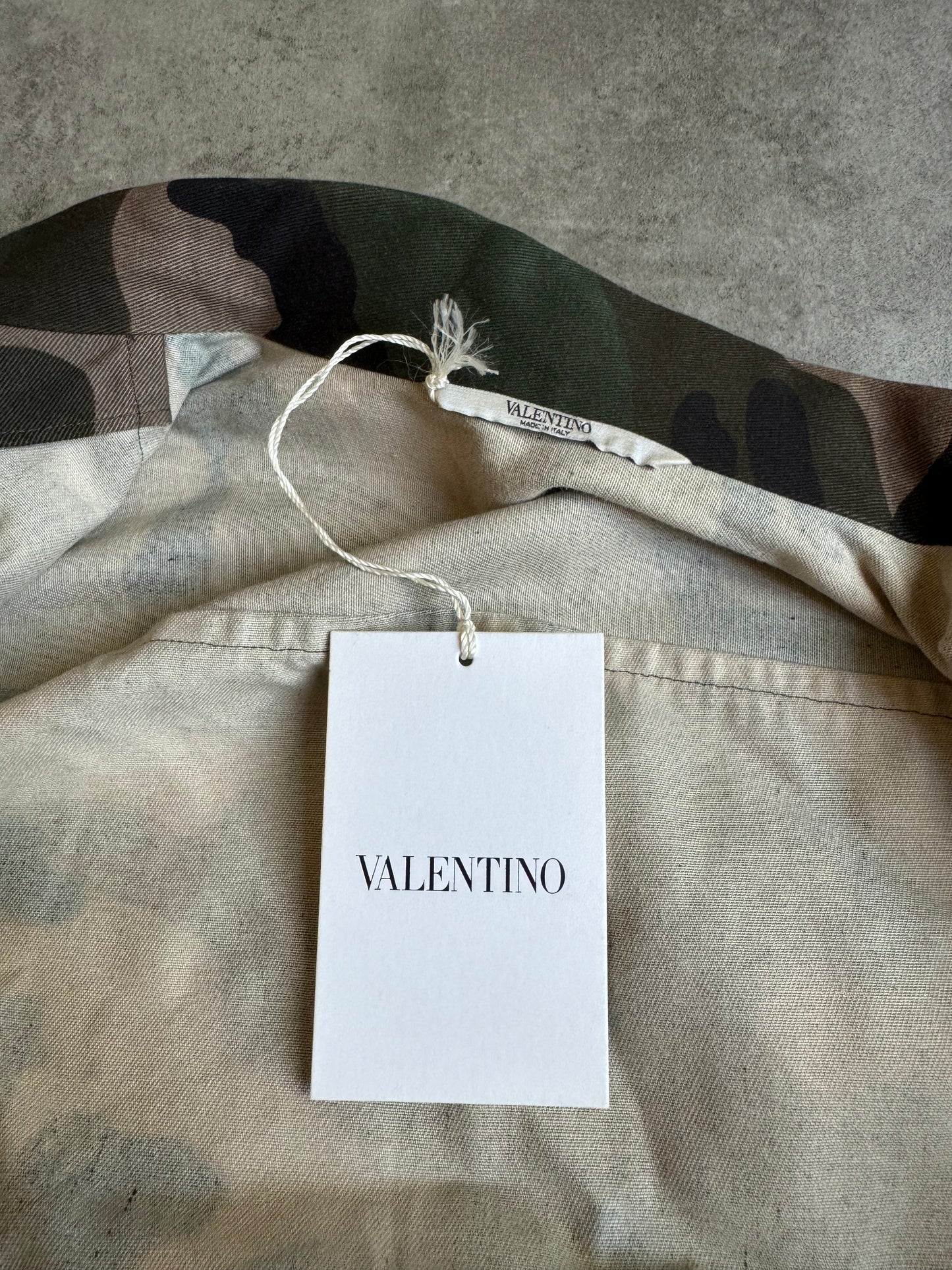 AW2020 Valentino Military Camo Light Trucker Jacket (M) - 6