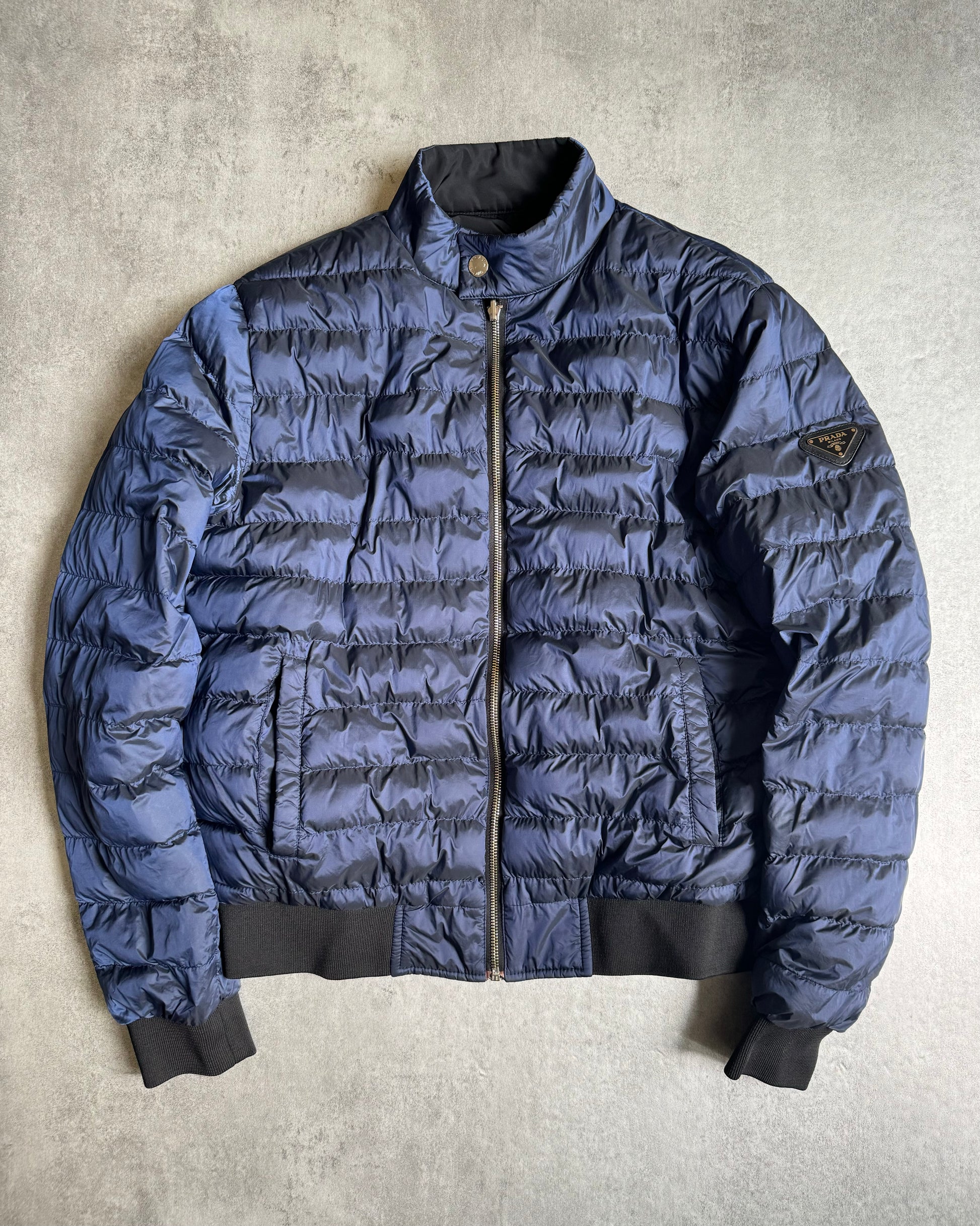 SS2019 Prada Reversible 2 in 1 Nylon Biker Puffer Jacket  (M) - 2