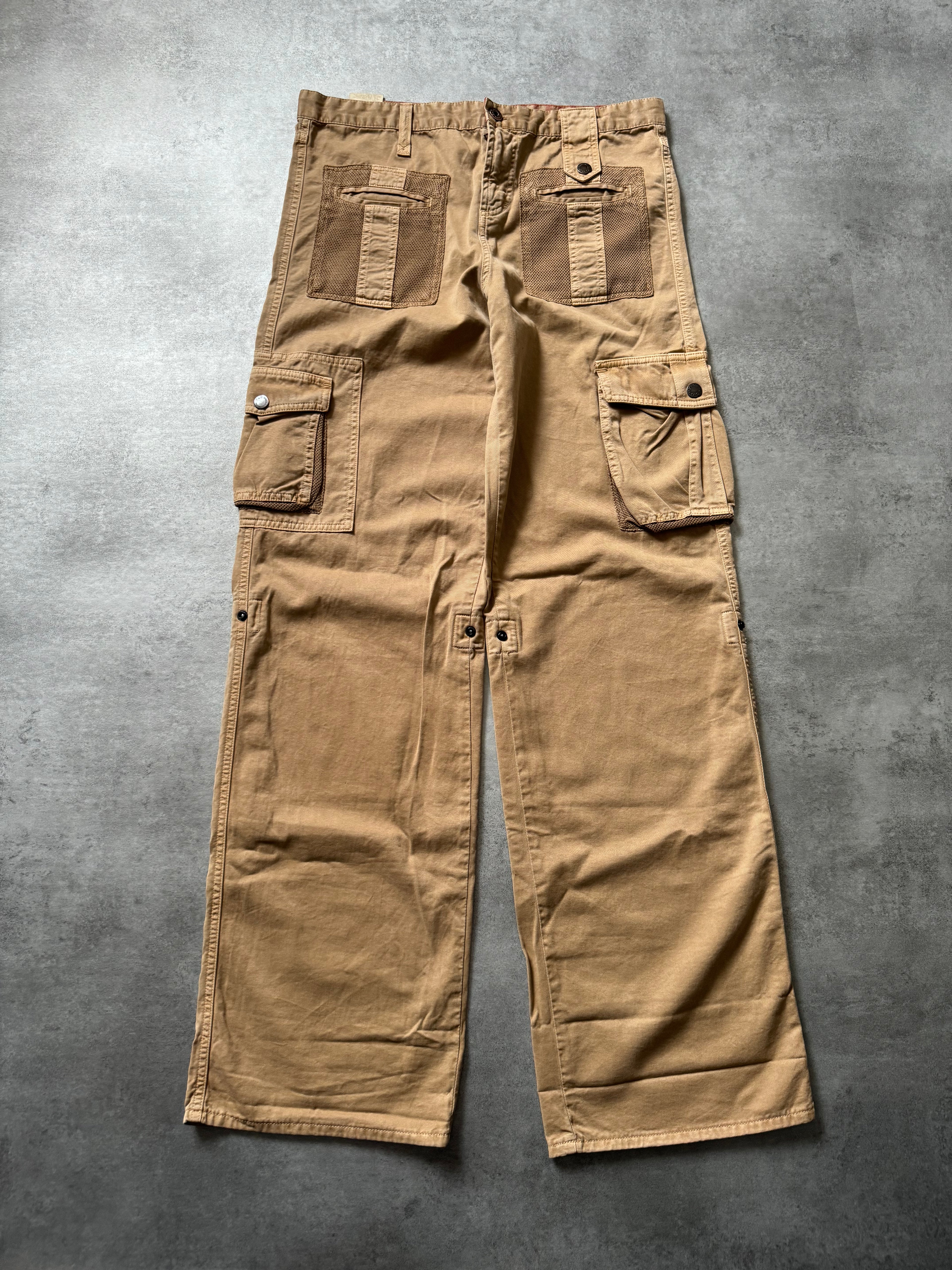 SS2003 Dolce & Gabbana Beige Cargo Utility Pants (L) - 1