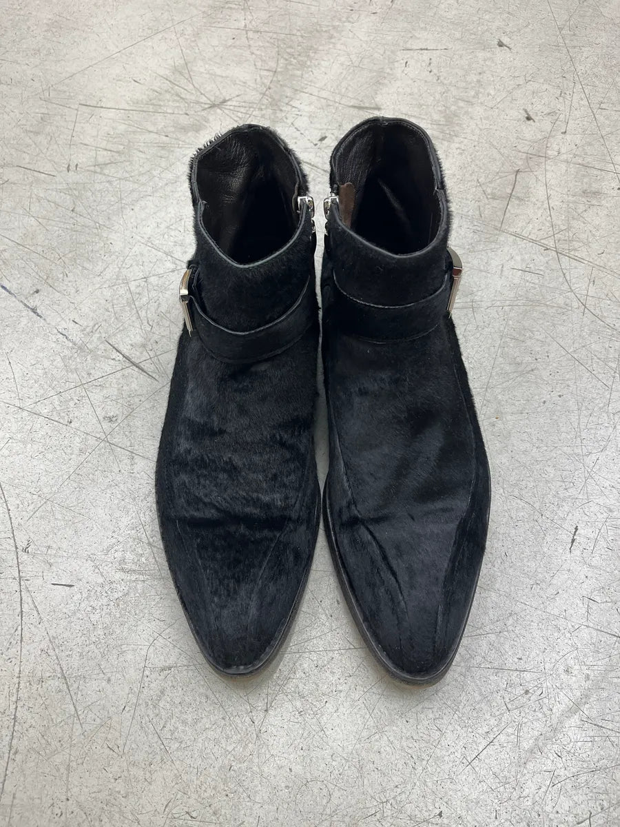 Cesare Paciotti Black Pony Hair Boots aHFCMbJG 5