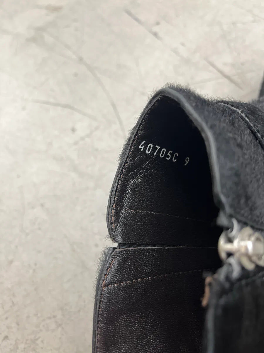 Cesare Paciotti Black Pony Hair Boots aHFCMbJG 8