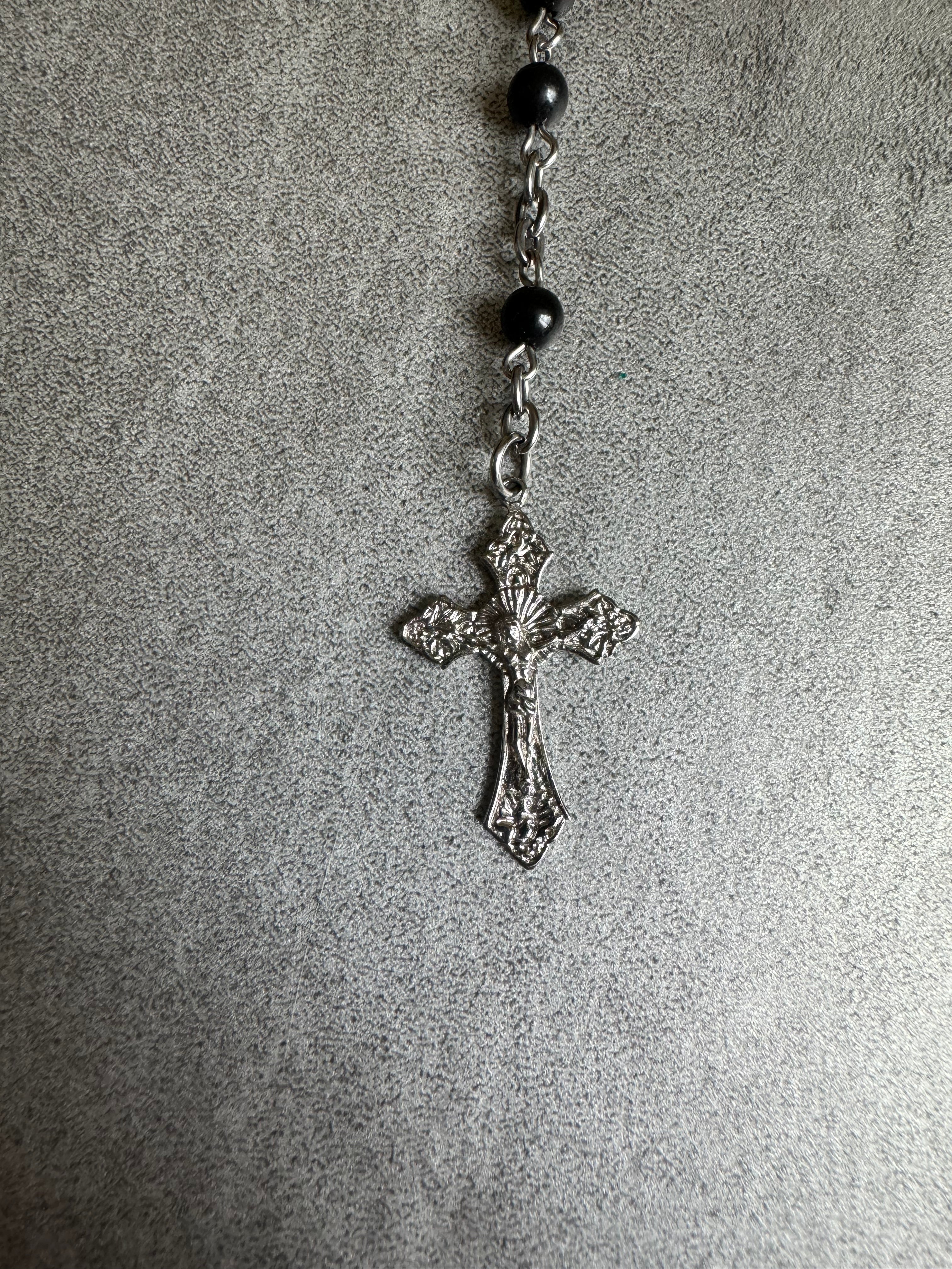 Dolce & Gabbana Black Rosary Necklace (OS) - 5