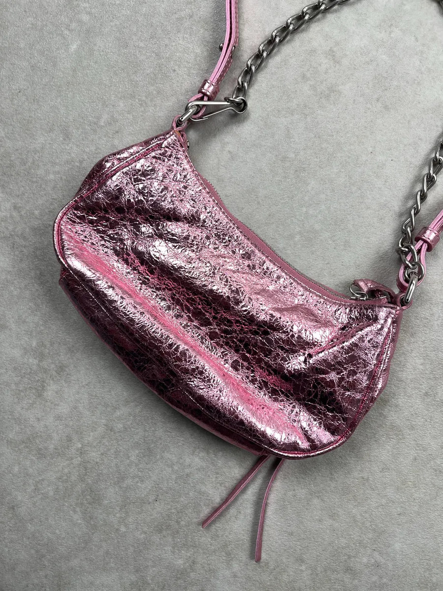 Balenciaga City Pink Metallic Leather Bag aQSmNUwu 7