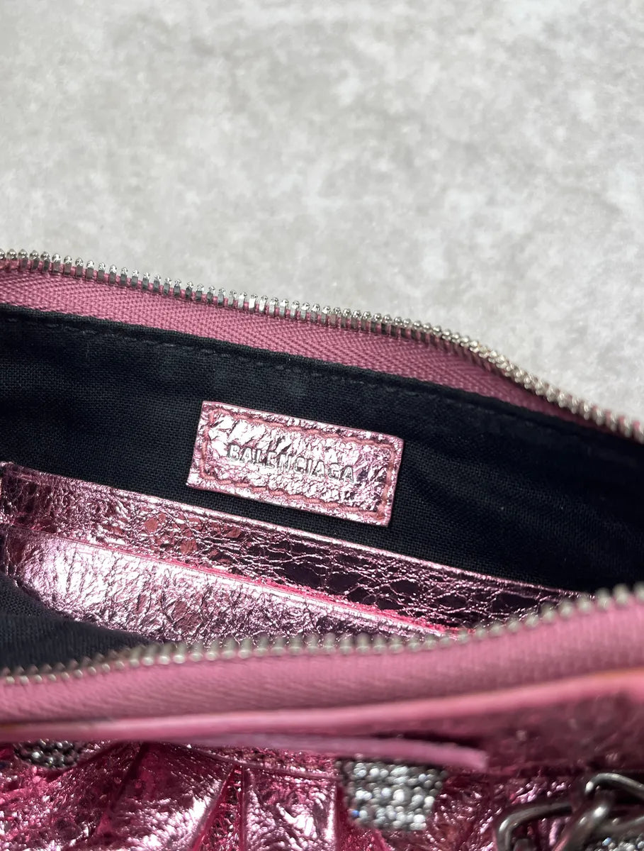 Balenciaga City Pink Metallic Leather Bag aQSmNUwu 8