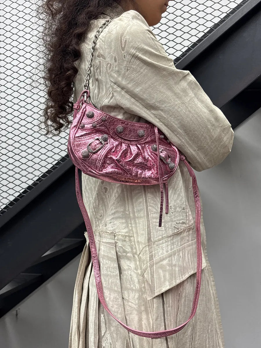Balenciaga City Pink Metallic Leather Bag aQSmNUwu 1