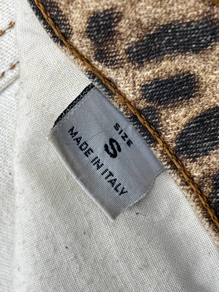 1990s Roberto Cavalli Brown Beige Leopard Jeans aQabrYNU 13