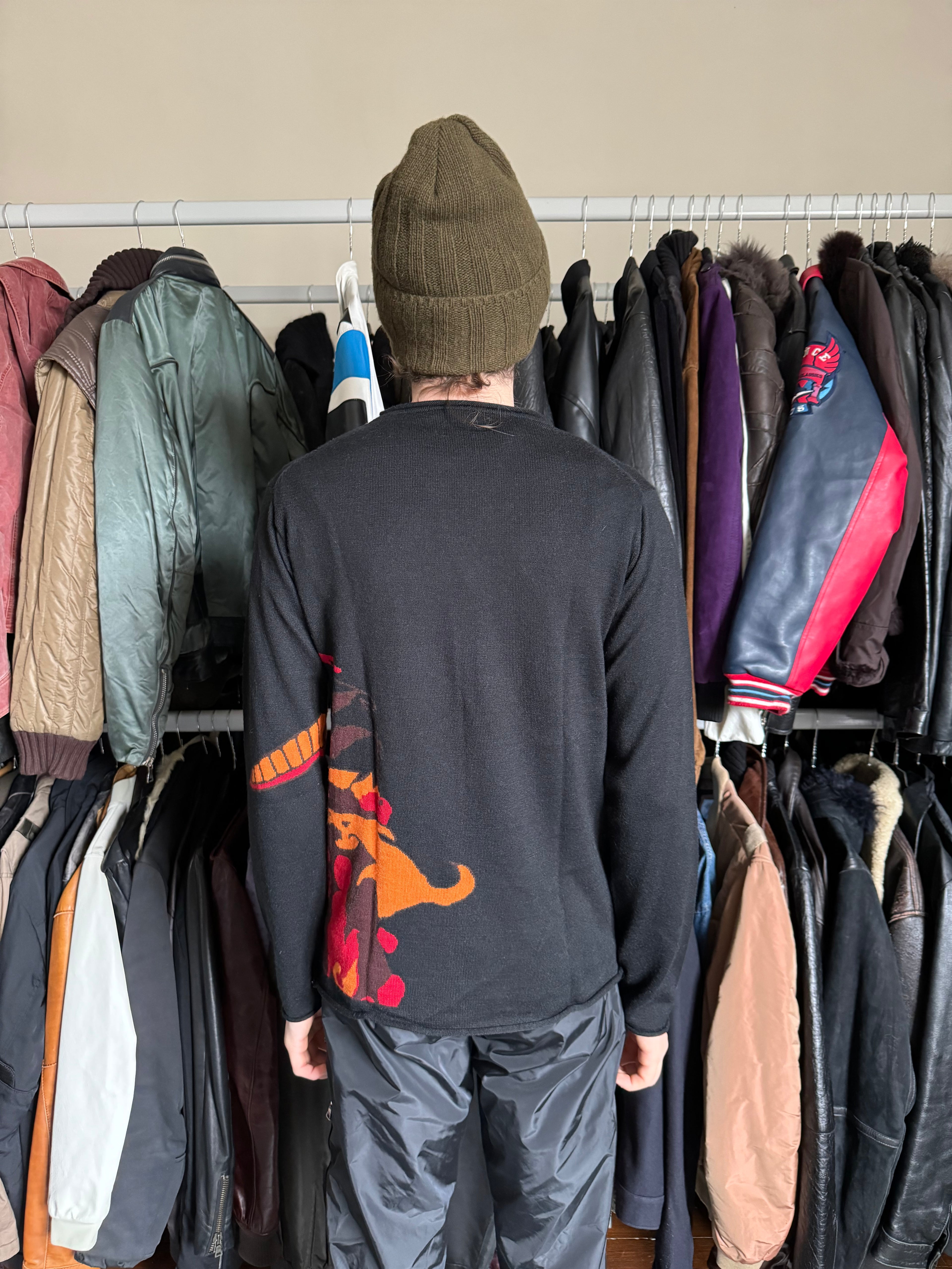 2000s Marithé + François Girbaud Dragon Wool Sweater (M) - 5