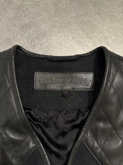 Chrome Hearts Quilted Leather Waistcoat Vest (S/M) - 17