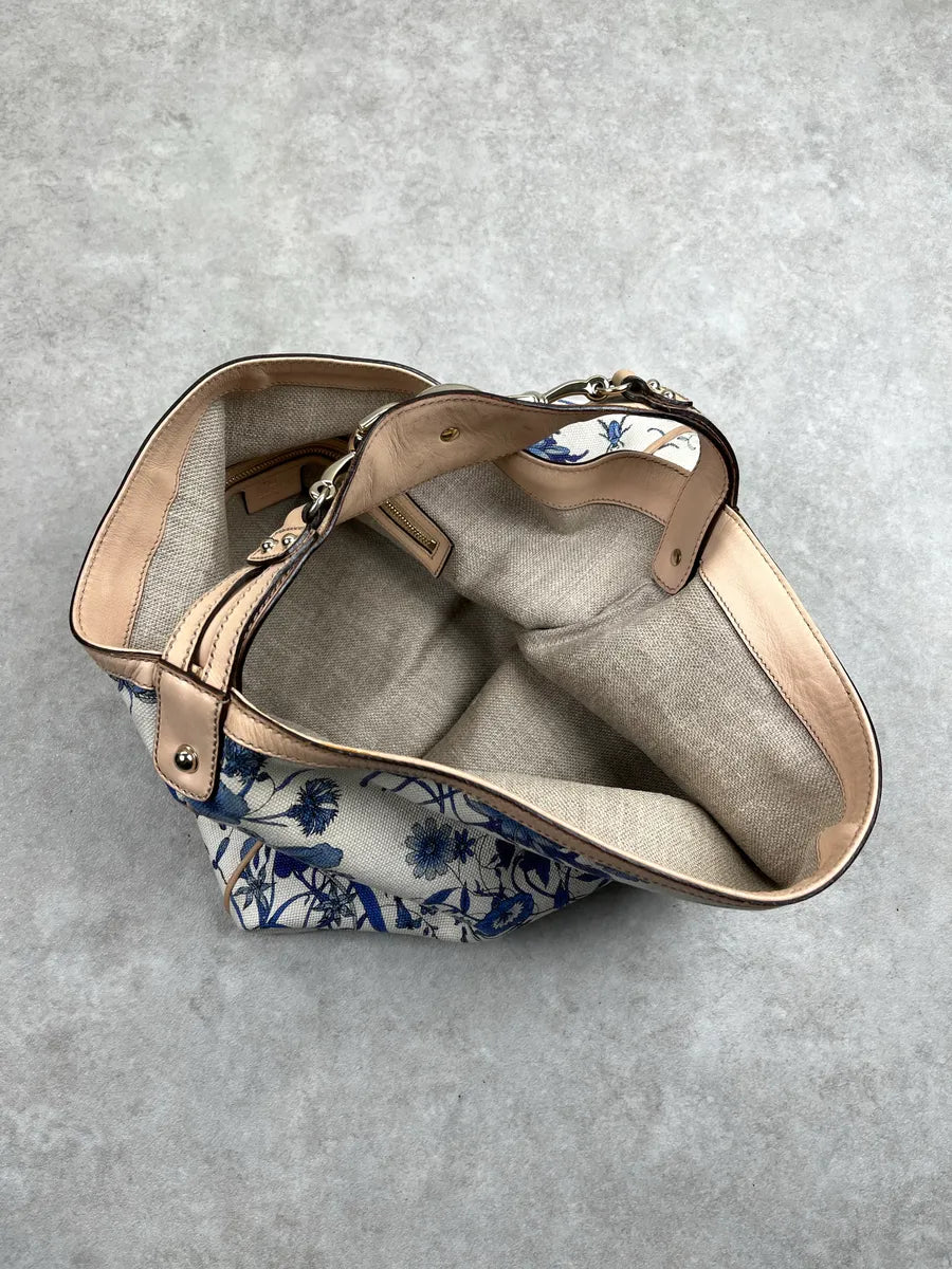SS2006 Gucci Floral Blue & White Canvas Bag by Frida Giannini aYRGYvWZ 9