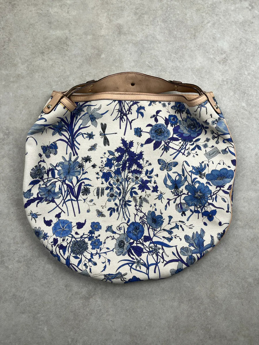 SS2006 Gucci Floral Blue & White Canvas Bag by Frida Giannini aYRGYvWZ 3