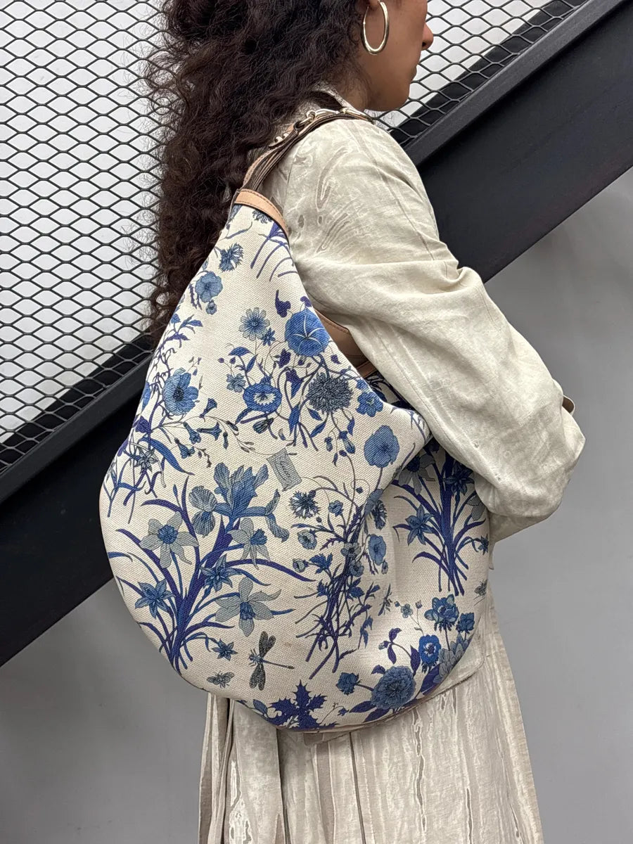 SS2006 Gucci Floral Blue & White Canvas Bag by Frida Giannini aYRGYvWZ 2