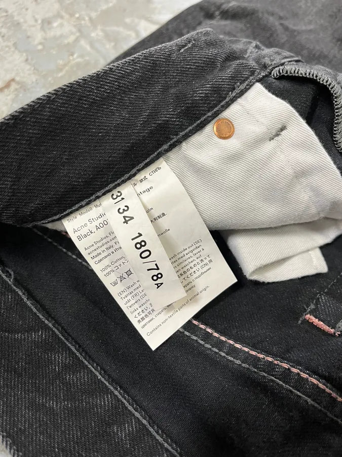 Acne Black Large Denim Jeans (M) jNwaAtf 12