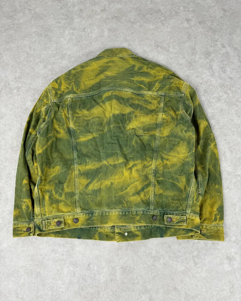 Acne Studios Acid Wash Green & Yellow Denim Jacket kUyRDWr 6