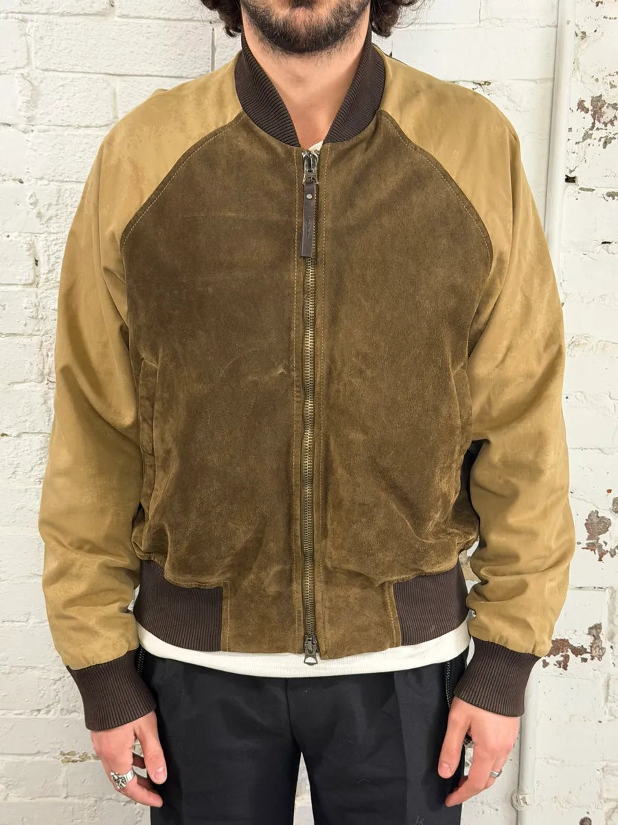 Acne Studios Beige & Brown Calf Leather Teddy Jacket YbtYQYO 1