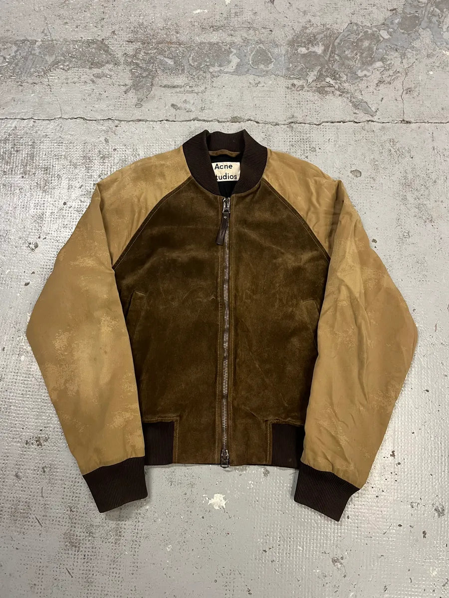 Acne Studios Beige & Brown Calf Leather Teddy Jacket YbtYQYO 3