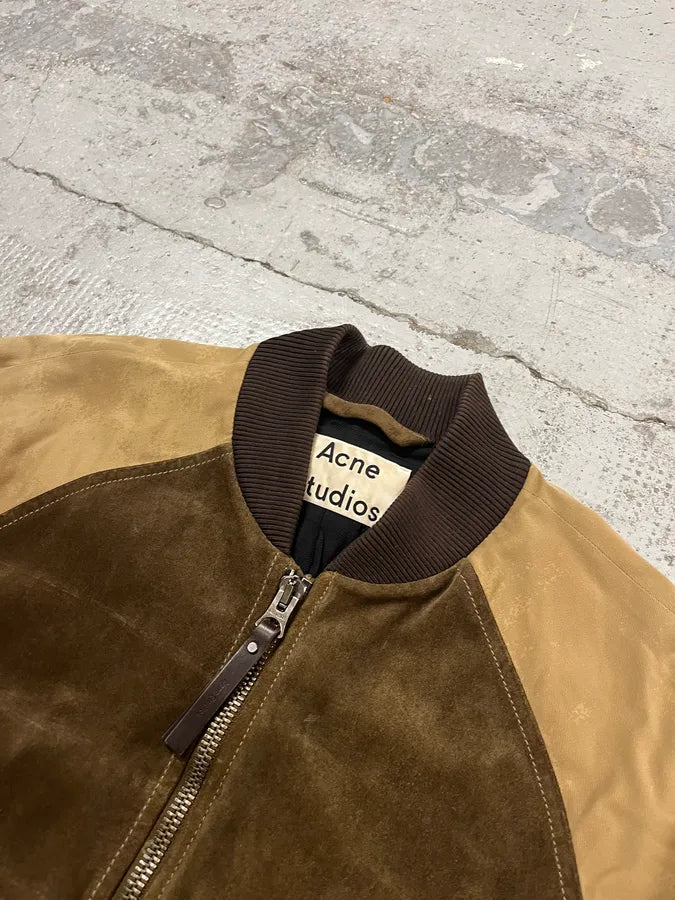 Acne Studios Beige & Brown Calf Leather Teddy Jacket YbtYQYO 4