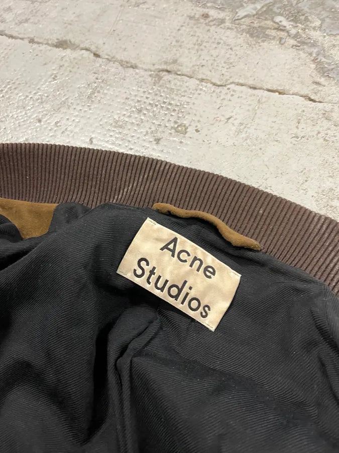 Acne Studios Beige & Brown Calf Leather Teddy Jacket YbtYQYO 8