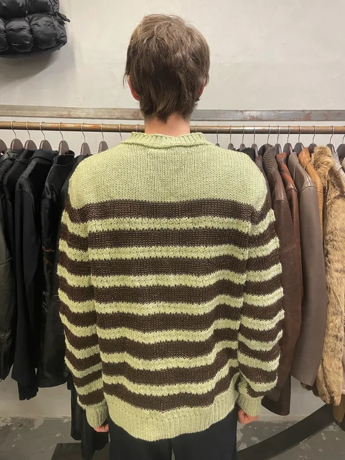 Acne Studios Beige & Brown Striped Sweater (S/M) UvXPoZa 3