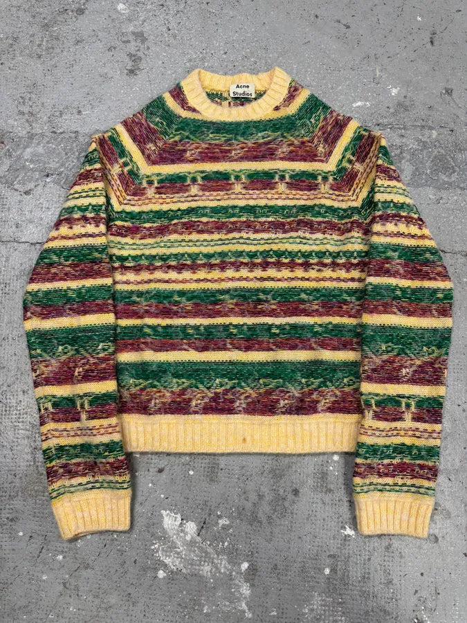 Acne Studios Beige & Green Forest Wool Sweater KYKsHAu 3