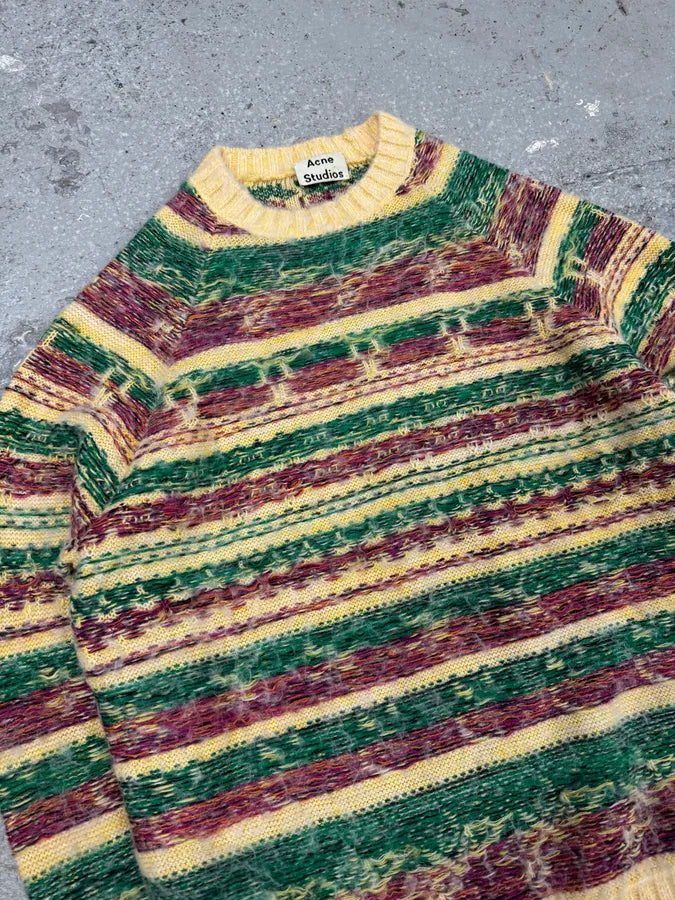 Acne Studios Beige & Green Forest Wool Sweater KYKsHAu 5