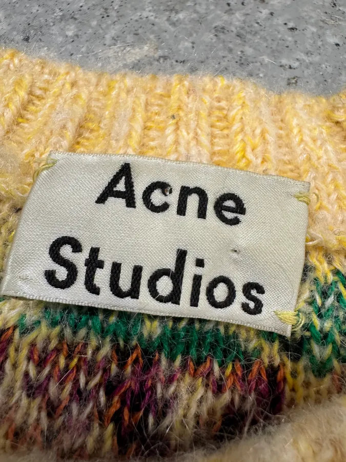 Acne Studios Beige & Green Forest Wool Sweater KYKsHAu 9